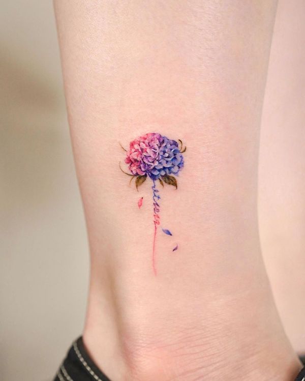 Intricate fine line flower tattoo by @o.ri_tattoo